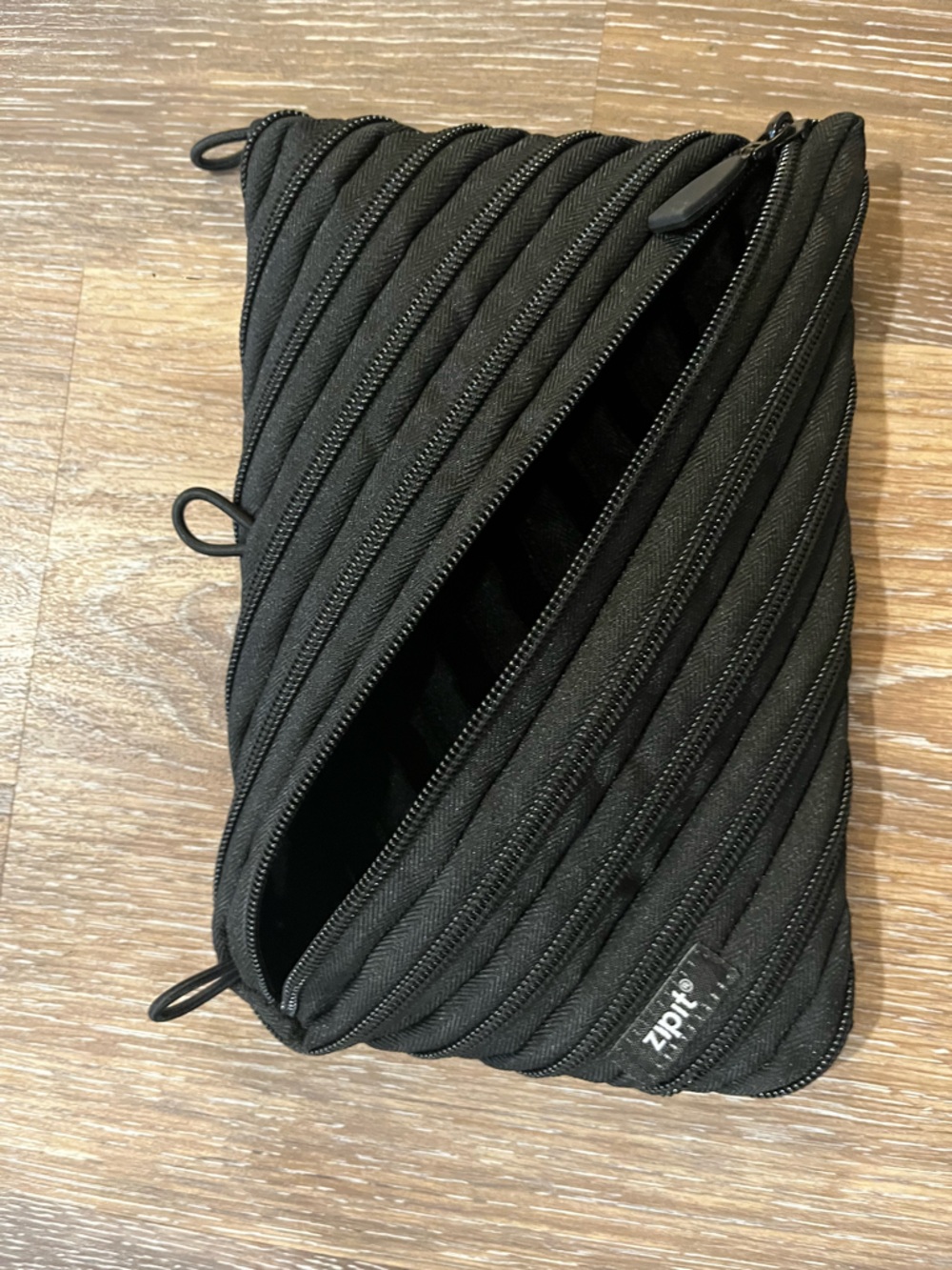 Black Zipper Travel Pouch - Men’s Organizer